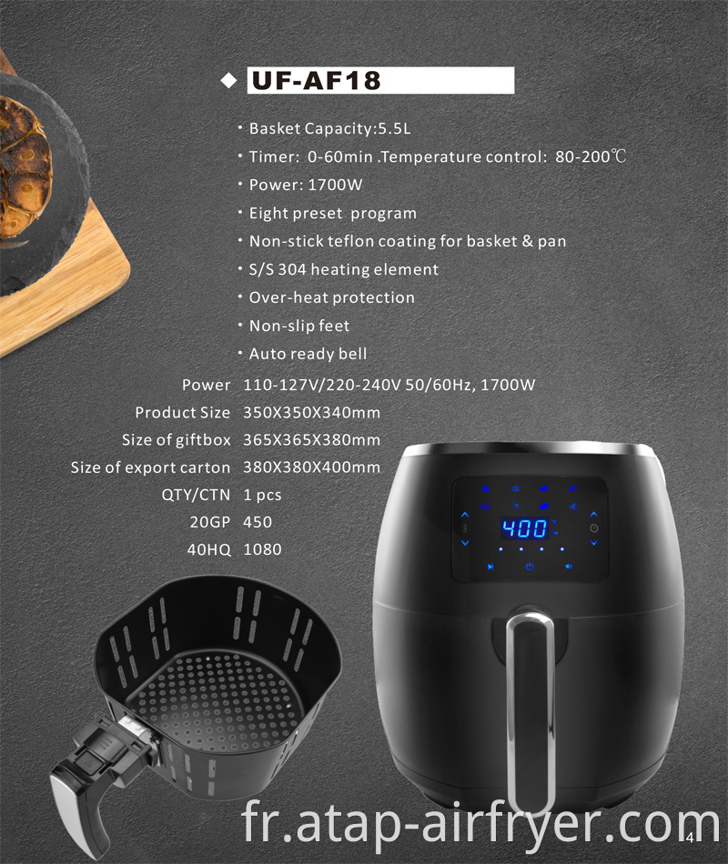 Electric Oilless Air Fryer Cooking